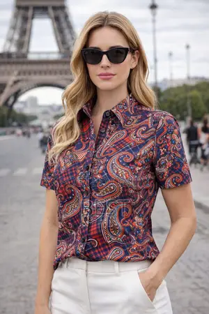 High Quality Classic Turkey Ladies Short Sleeve Shirts