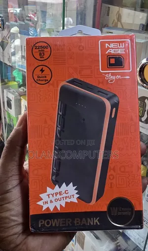 New Age 22500mAh Power Bank Y107 Pro Max