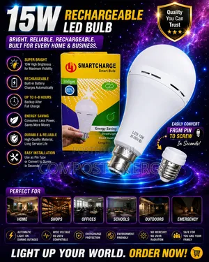 15w Rechargeable Lithium Led Bulb