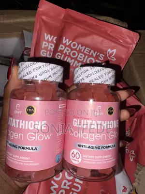 Glutathione + Collagen Glow Anti-Aging Skin, Whitening Gummies
