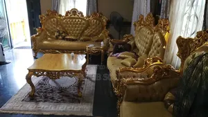 8 Seaters Royal Sofa With Center Table, Side Tables and Dining Table