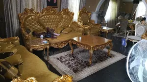 8 Seaters Royal Sofa With Center Table, Side Tables and Dining Table