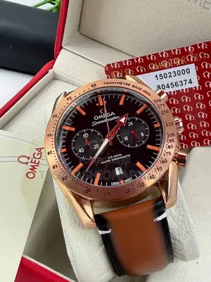 Omega Chronographic Leather Wristwatch