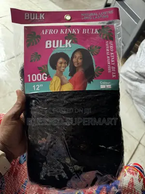Afro Kinky Bulk Natural Hair 12”