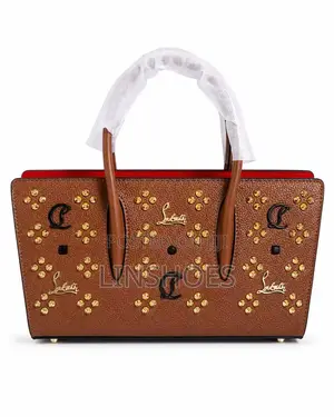 Luxury Brown Studded Designer-Inspired Women’s Tote Handbag