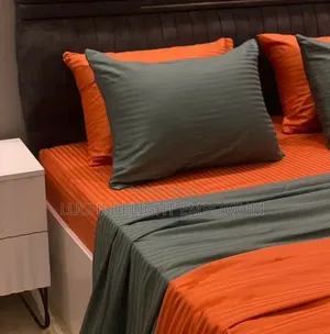 Premium Mixed Stripe Duvet Bedsheets and Pillowcase Set – Elegant