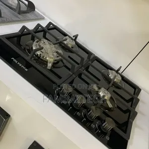 Elegant Black Polystar Inbuilt Gas Burner