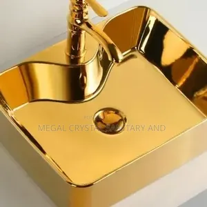 Golden Wash Hands Basing for Dining Rooms Office and Toilet