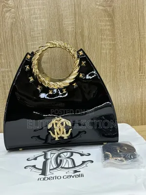 Luxury Glossy Roberto Cavalli Bag Available in Colours, Big Size
