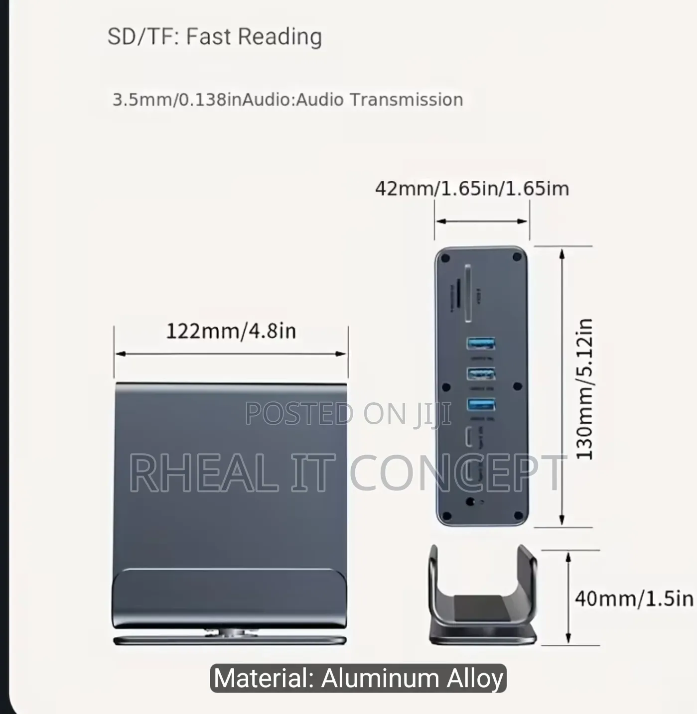 15 in 1 USB C Solid Dock Station