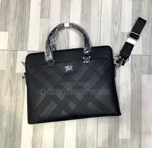 Burberry Quality Luxury Men Genuine Leather Laptop Bag