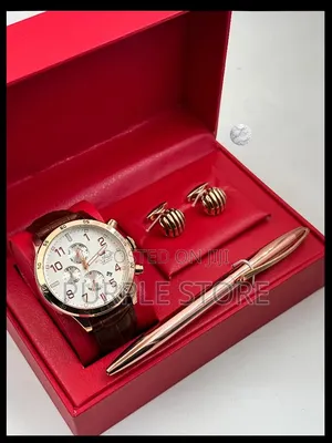 Tommy Hilfiger Chronograph Leather Watches, Pen and Cufflinks Set