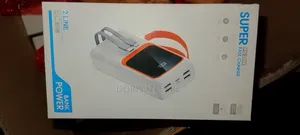 Heavy Duty 50000mAh Power Bank With Type-C iPhone Cables + LED Light