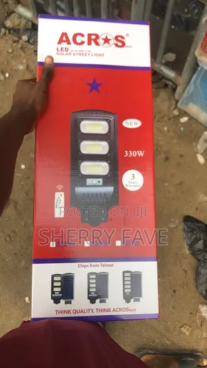 AcrosTech 330W All-in-One Solar Street Light With Remote – Brand New