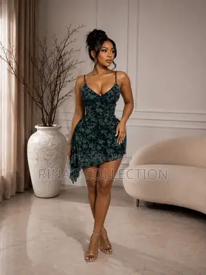 Asymmetrical Mini Mesh Gown