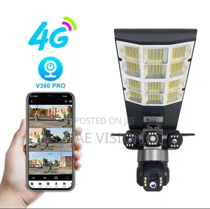 V380 3 Lens Solar Street Light Camera 3in1 With Waterproof HD Camera