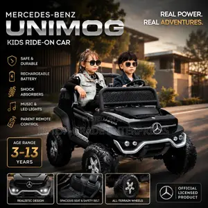 Black Color Mercedes-Benz Unimog Ride-on Car for Children