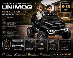 Black Color MERCEDES BENZ Unimog Ride-on Rechargeable Premium Kids Car