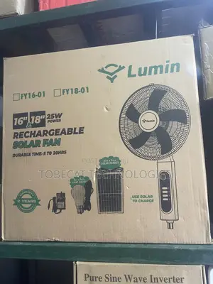 Lumin 16 Inches Durable Rechargeable Standing Fan.