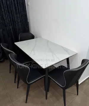 Imported Dining Table Set Marble Top