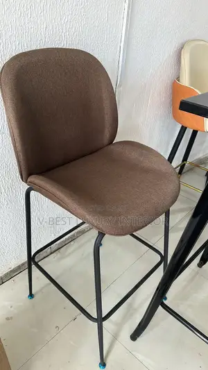 Modern Imported Fabric Bar Stool With Backrest