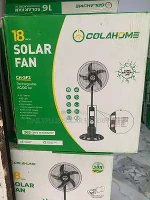 Colahome 18inches Rechargeable Solar Standing Fan