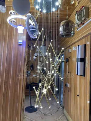 Luxury Modern Gold LED Void Light | Staircase Chandelier