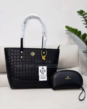 2-in-1 Quality Tote Bag(Black)