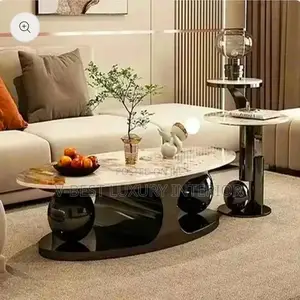 Modern Imported Oval Marble Centre Table Set