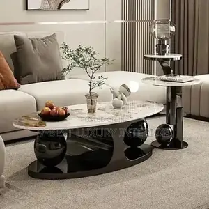 Modern Imported Oval Marble Centre Table Set