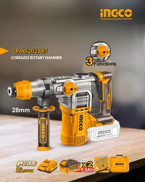 Ingco Cordless Hammer Drill 28mm Brushless