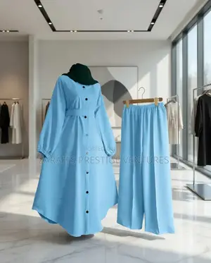 Button-Down 2-Piece , Gown and Palazzo Pant