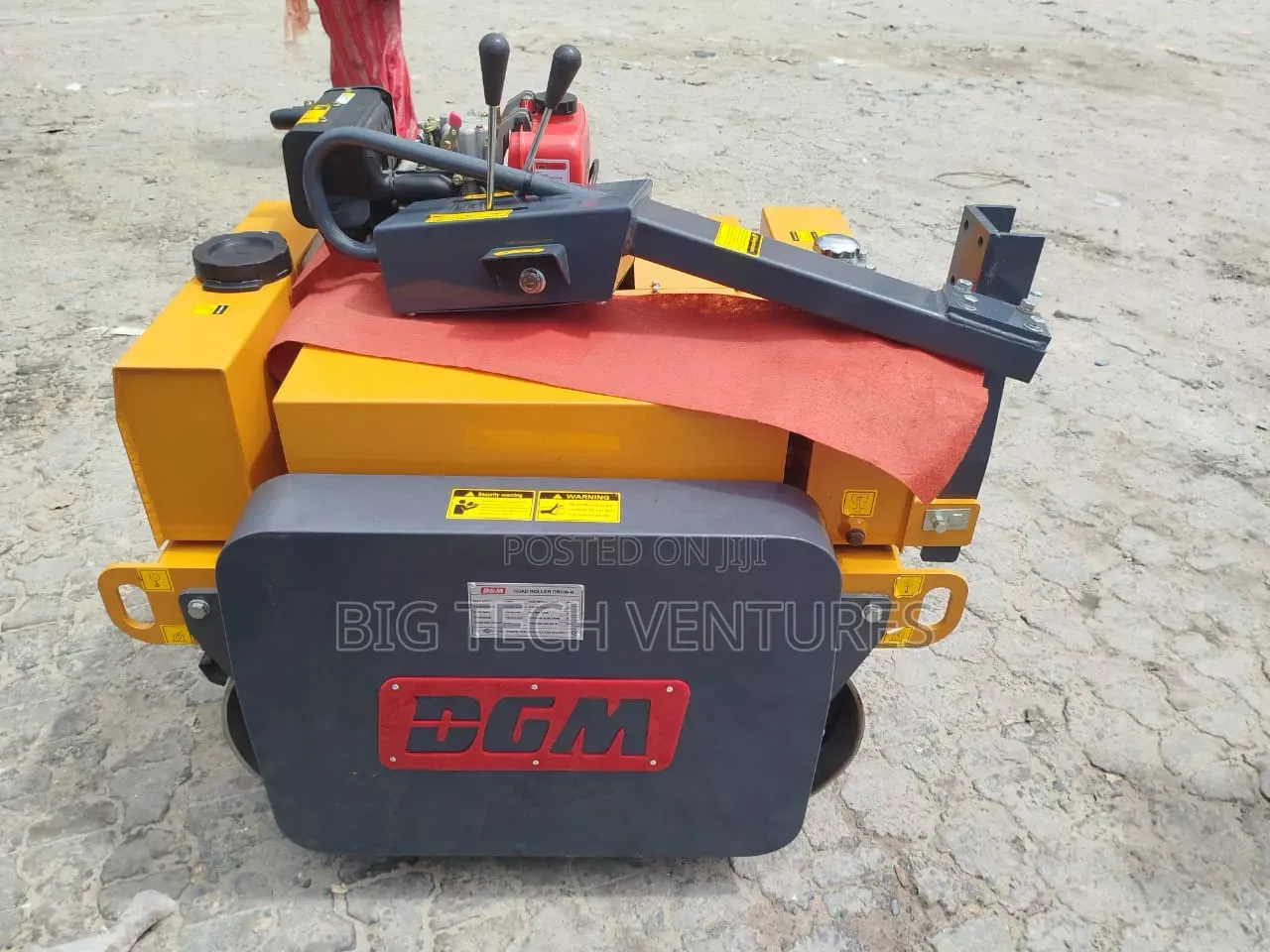 DGM Walk-Behind Double Drum Road Roller, Featuring a Distinct