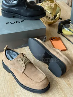 Leather Lace Up Shoe With Platform, Stitched Soles