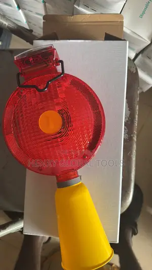 Solar LED Warning Light (Portable Traffic Safety Beacon)