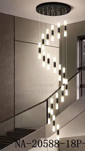 Modern High Ceiling Chandelier Dimmable Led Staircase Pendant Light