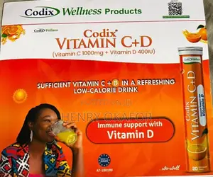 Codix Vitamin C + D Effervescent Tablets – Immune Support | 20 Tablets