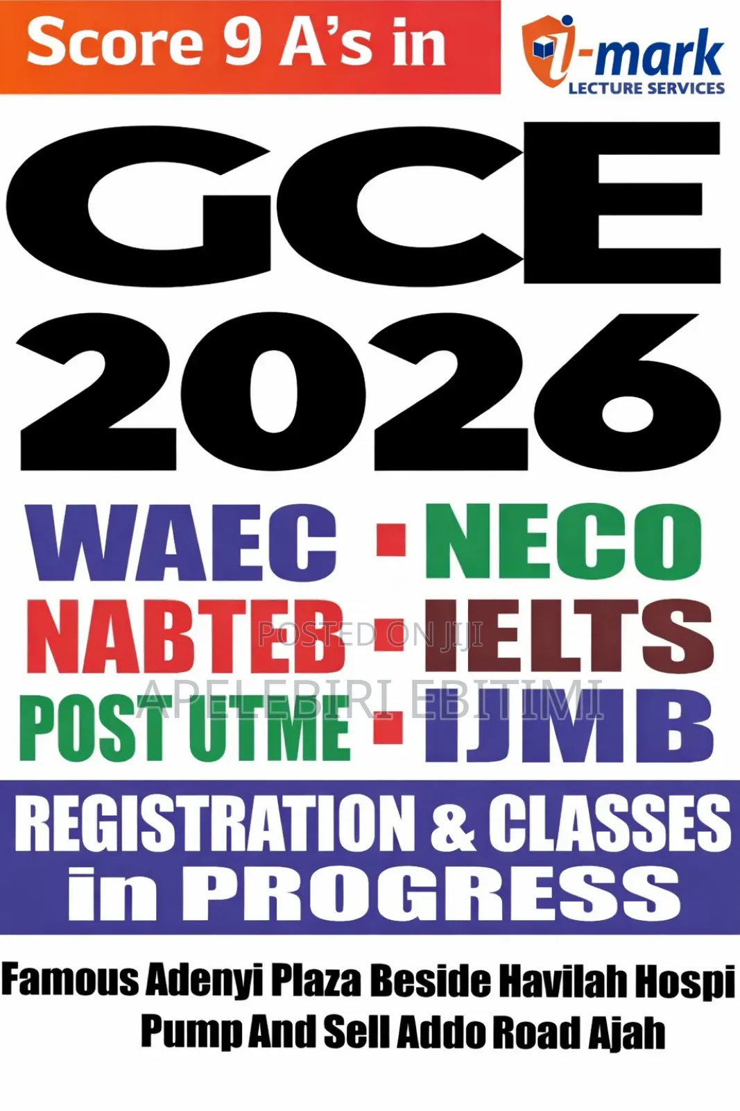 Gce 2026 Registration and Classes