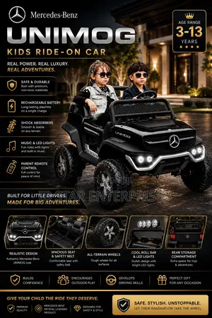 Black Mercedes-Benz Unimog Toy Car: Premium Fun for Kids