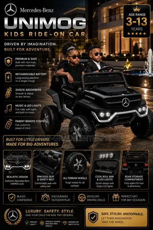 Black Color Luxury Mercedes-Benz Unimog Ride on Toy Car for Children