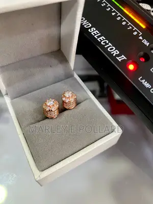 Chunky Rose Gold VVS Moissanite Diamond Sterling Silver Necklace