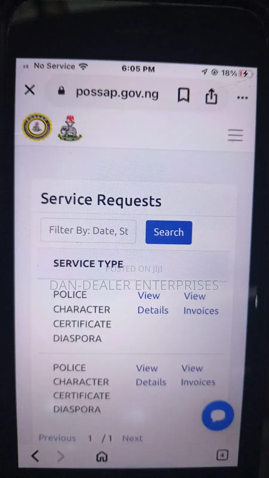 Police Character Report
