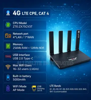 High Quality DNXT 4g/5g Wifi Router With Battery Backup
