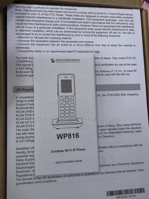 Grandstream WP816 Cordless Ip Phones
