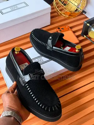 Black Oggi Braided Buckle Loafers