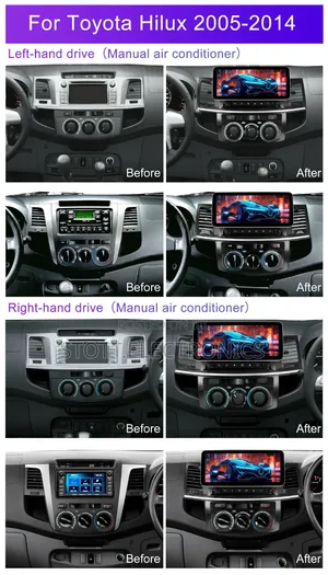 Toyota Hilux 2008-2013 Car Interior Upgrade System Steering Android