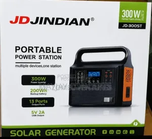 JD Solar Generator 300watts by 200AH Battery Capacity.