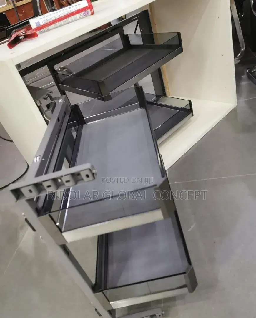 Built-in Glass Magic Corner Storage
