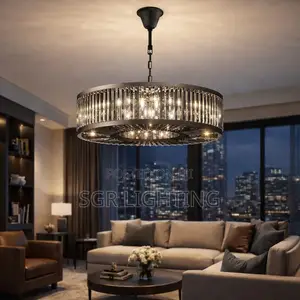 Crystal Led Pendant Light for Home Decoration Living Room Chandelier