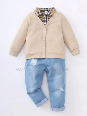 Shein Sweater Set With Collar Jeans Boy